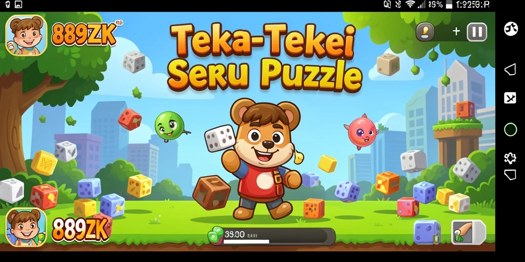 Screenshot gameplay 889ZK yang menunjukkan tantangan Puzzle.