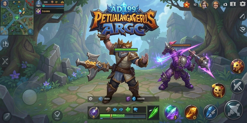 Tampilan gameplay seru dalam petualangan ARPG ADI99.