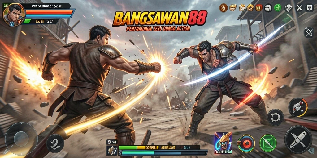 Tampilan menarik dari gameplay action BANGSAWAN88 yang mendebarkan.