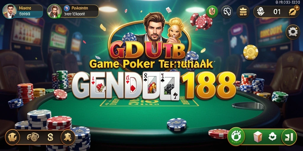 Tampilan gameplay seru poker di GENDUT188.