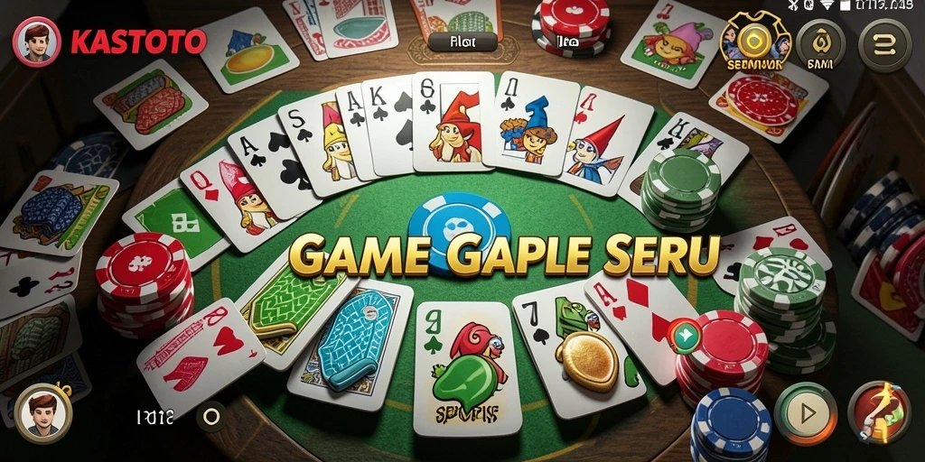 Tampilan menarik dari gameplay Gaple KASTOTO yang seru.