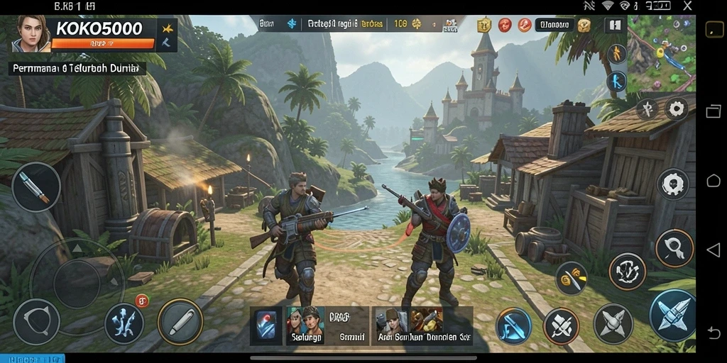 Tampilan gameplay KOKO5000 yang memukau dan strategis.