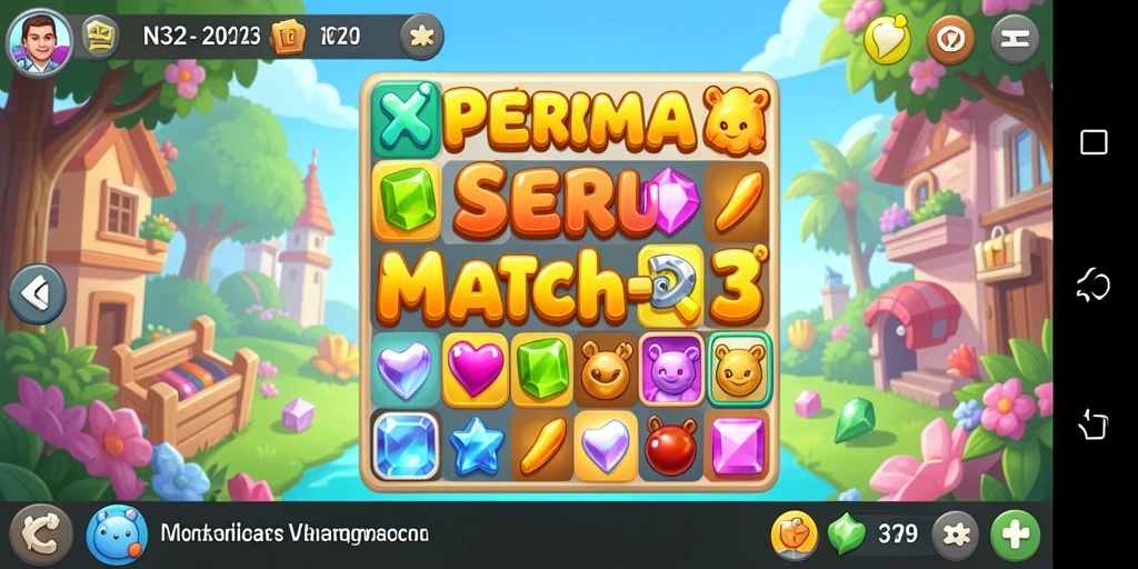 Tampilan gameplay N32 yang seru dan menantang dalam genre Match-3.