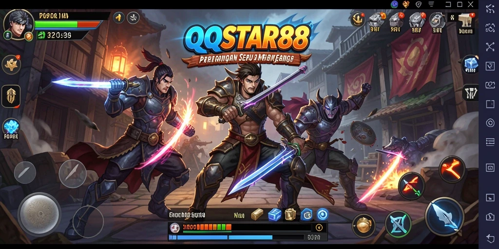 Tampilan seru dari gameplay QQSTAR88 dengan pertarungan yang mendebarkan.