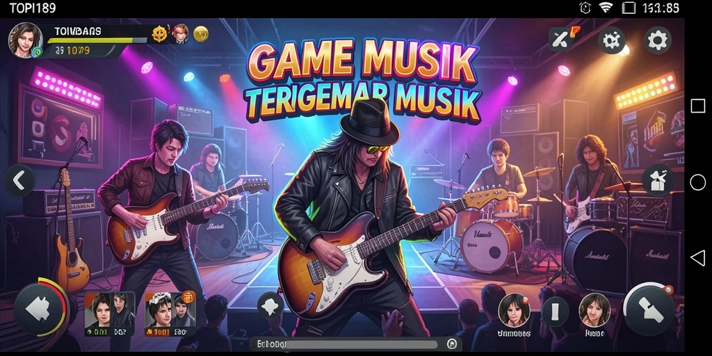 Tampilan gameplay seru di TOPI189 dengan berbagai lagu.